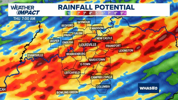Strong winds, heavy rain likely across Kentucky and southern Indiana Wednesday