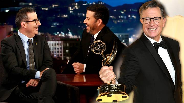 John Oliver Teases Jimmy Kimmel About Stephen Colbert's Emmy Win