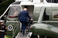 Man who shined a laser at Marine One with Trump aboard is arrested, US says