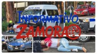 Choque múltiple en el Libramiento Norte deja un motociclista herido