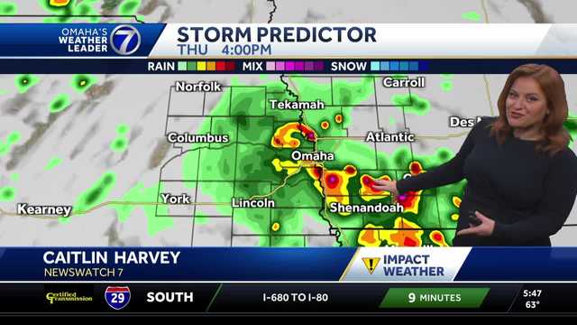 Afternoon thunderstorms Thursday for Omaha area