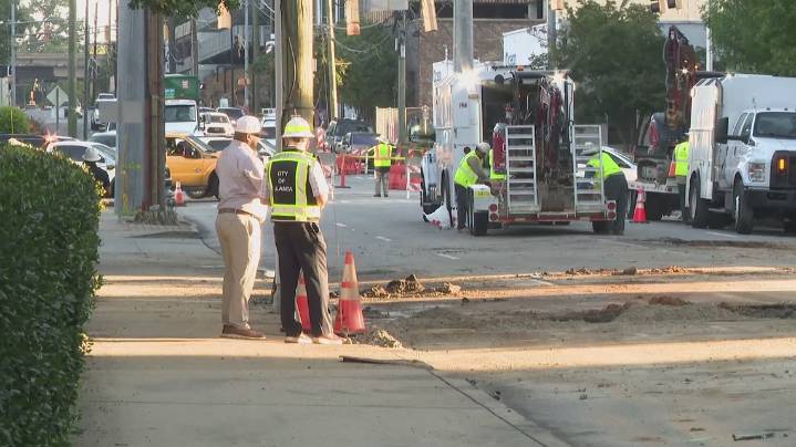 Busy Midtown road closed amid sinkhole repairs