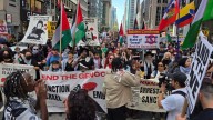Manifestaciones en Palestina tras la llegada de Netanyahu a la Asamblea General de la ONU