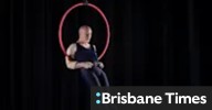 Hoop dreams: Kingsley Just achieves a record for the most aerial hoop somersaults in one minute
