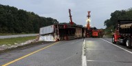 Semi rolls over on Indiana Toll Road in St. Joseph County