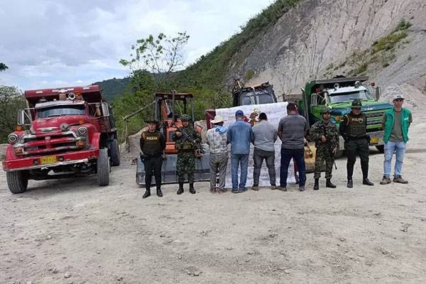 Cuatro capturas por explotación ilícita de yacimientos mineros