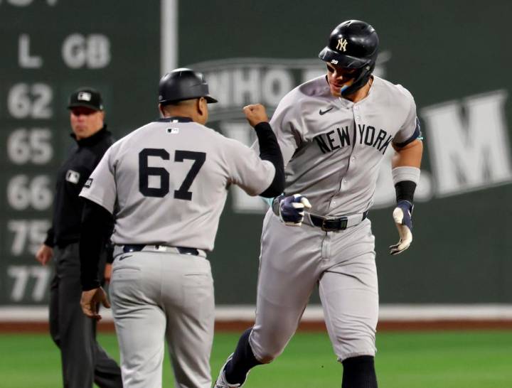 Judge passes DiMaggio, Gil pitches 6 no-hit innings as Yankees beat Red Sox 4