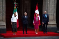 Recibe Sheinbaum al primer ministro de Canadá, Mark Carney, en la Puerta de Honor de Palacio Nacional