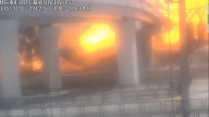 Capta C5 de la CDMX volcadura y explosión de la pipa en el puente de la Concordia en Santa Martha Acatitla; hay 3 muertos