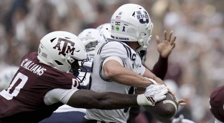 Utah State falls to #19 Texas A&M, 44