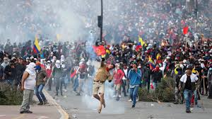 Crisis en Ecuador: Fuerte represión en manifestaciones deja muerto al indígena comunero, Efraín Fueres