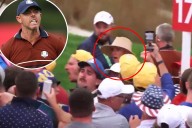 New video shows Rory McIlroy's wife in shock after Ryder Cup drink swat