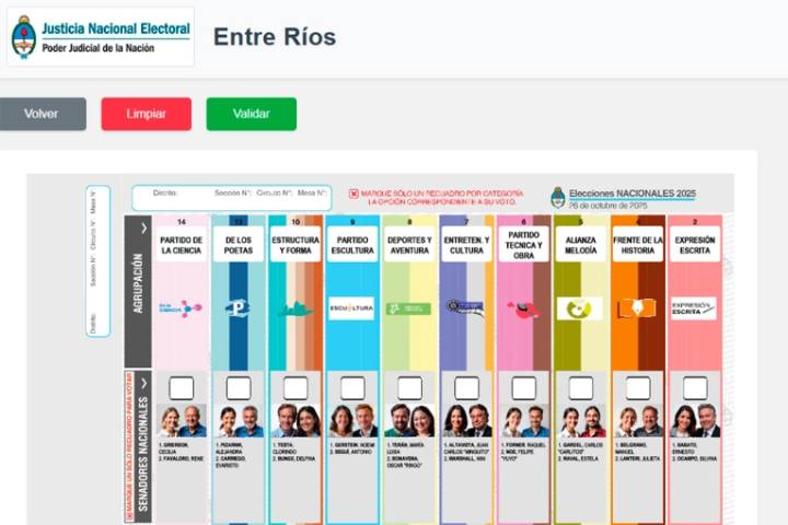 Elecciones: el simulador para practicar el voto con la Boleta Única Papel