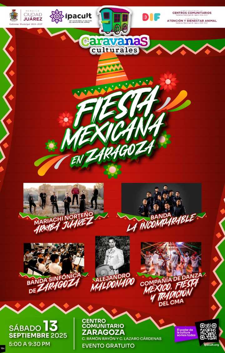 Llegará Caravana Cultural a Zaragoza con una gran Fiesta Mexicana