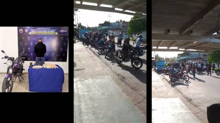PNB detuvo motorizado y protestaron los populares “colectivos”
