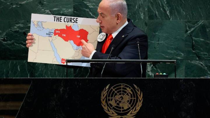 En enérgico discurso, Netanyahu defendió la ofensiva en Gaza ante un hemiciclo casi vacío en la ONU