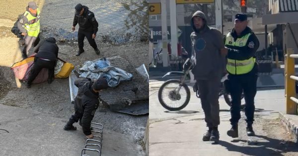 Detuvieron a un supuesto ladrón que se escondía en el canal de Av. Yrigoyen