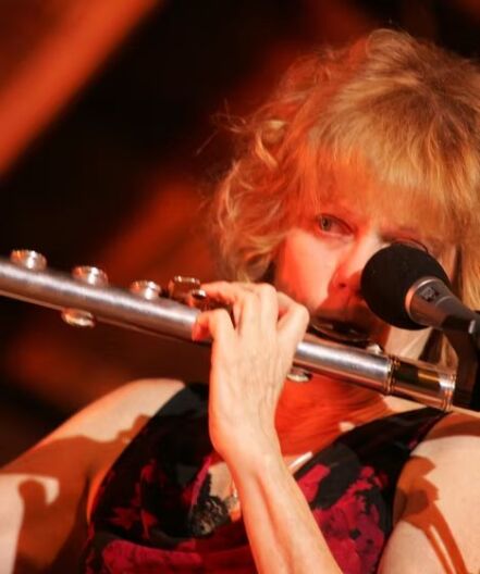 Kat Epple performs on flute at the Baker Museum of Art Sept. 24