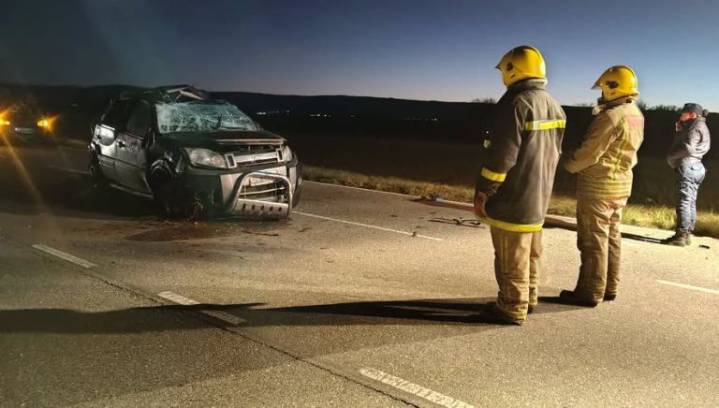 Vuelco en la autopista 55 entre Tilisarao y Concarán deja un herido leve
