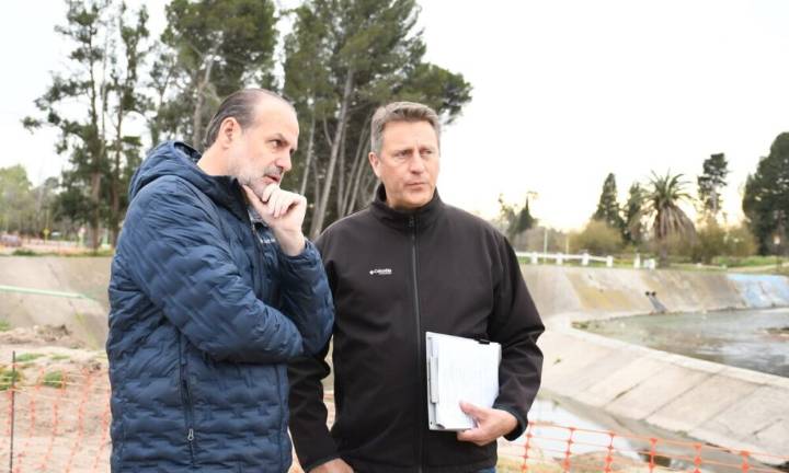 Susbielles recorrió el partidor del Parque de Mayo y habló sobre las obras clave en la ciudad