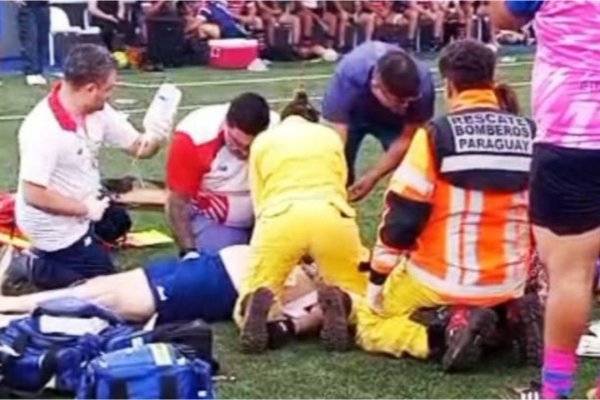 IMÁGENES SENSIBLES: rugbier argentino cayó desplomado y murió en pleno partido en Paraguay