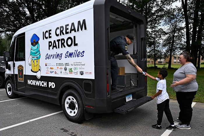 Freeze! Police ice cream trucks seek to portray officers in a positive light