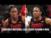 NOT DONE YET‼️ Aliyah Boston & Kelsey Mitchell lead Fever to Game 4 win over Aces
