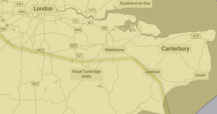 Thunderstorms set to batter Kent for 9 hours as 2 weather warnings are issued