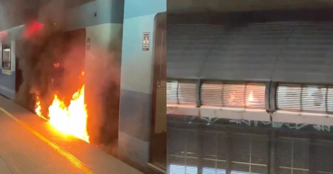 Alerta Metro: Por incendio en San Joaquín suspenden servicio en 8 estaciones de la Línea 5