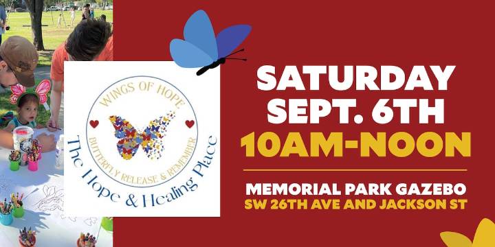 The Hope & Healing Place to host butterfly release event at Memorial Park