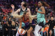 Thomas has a triple-double as the Mercury eliminate the defending WNBA champion Liberty 79