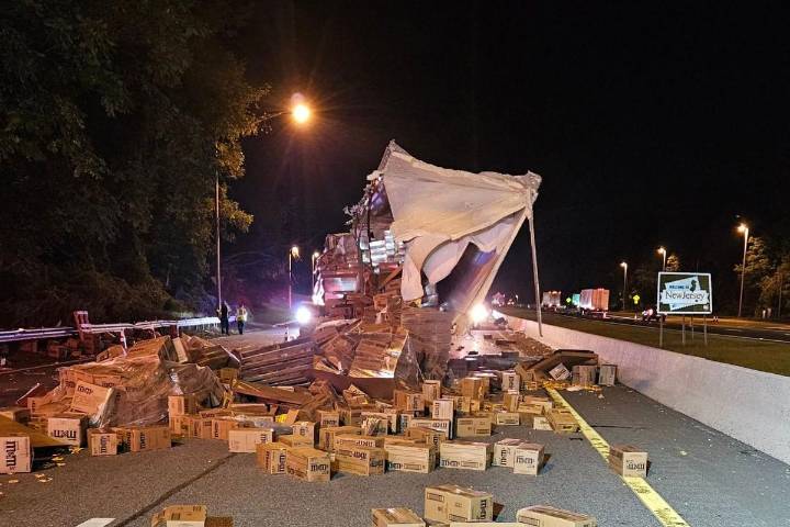 Sweet disaster: Route 80 shuts down after M&M spill