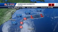 Category 1 Hurricane Humberto tracking near Bermuda; 80 mph winds