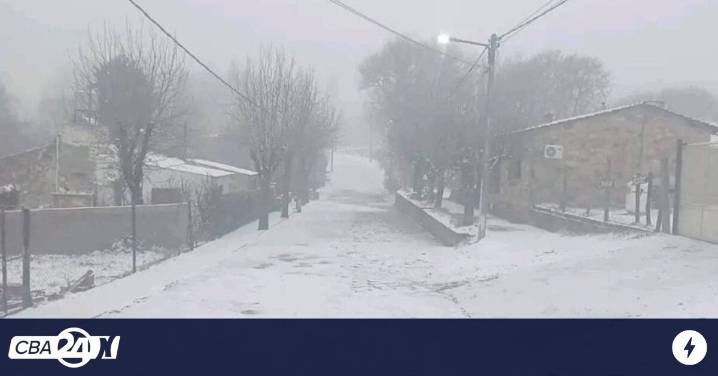 Efecto Tormenta de Santa Rosa: cayó nieve en San Luis