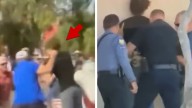 Protester Arrested After Trampling on Charlie Kirk Memorial, on Video