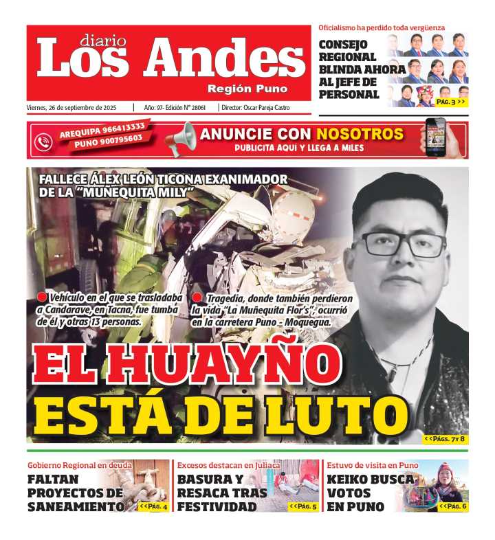 PUNO: Diario Los Andes 26/09/2025