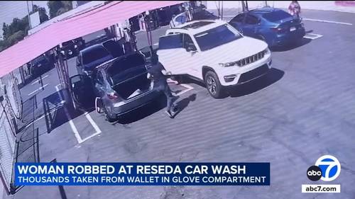 Nursing student robbed of $4K at Reseda car wash in theft caught on video