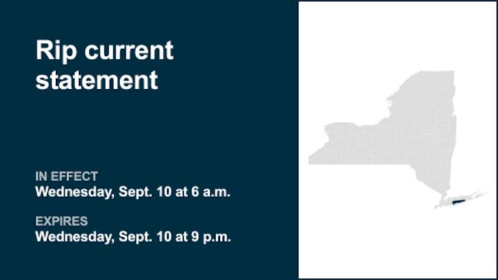 NY weather: Rip current statement for Suffolk County until Wednesday night