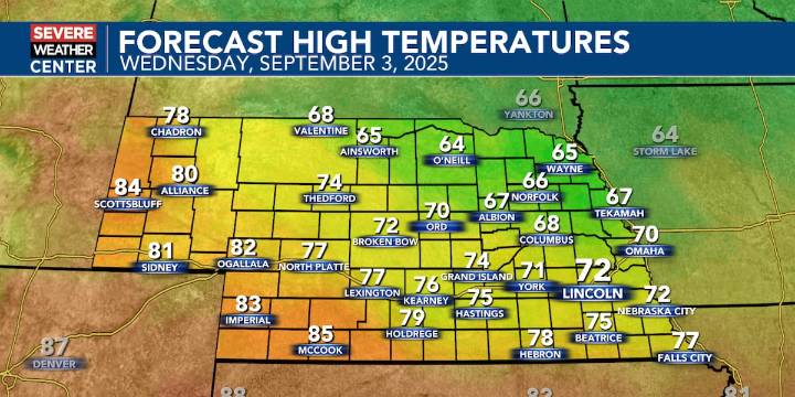 Wednesday Forecast: Showers and storms possible with cooler highs likely