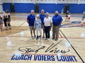 Bay High dedicates gym floor to late coach Rich Voiers