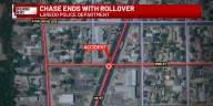 Chase ends with rollover crash