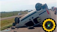 Una mujer sufrió heridas tras volcar en la Autovía Artigas