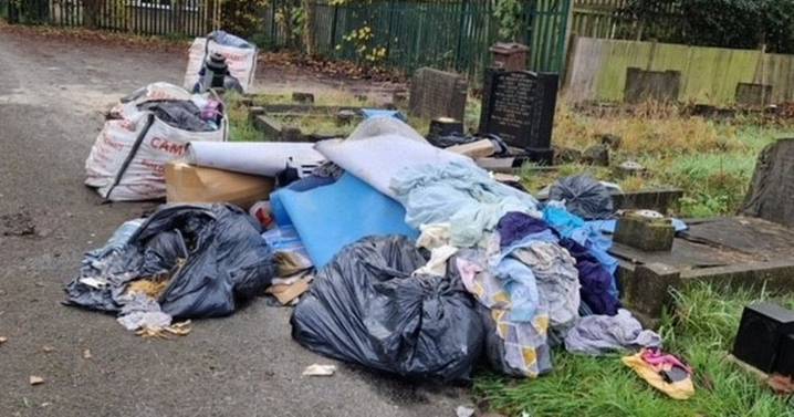 'Utter disgust' as rubbish dumped on graves at city church