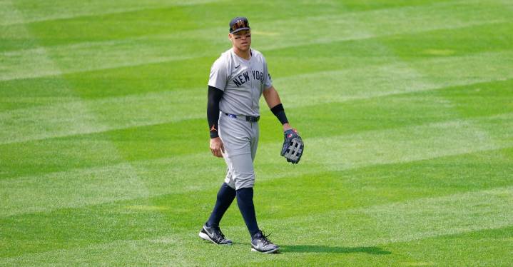 Aaron Judge returns to the outfield, will start in right on Friday against Blue Jays