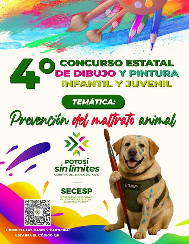Convoca estado a concurso de dibujo y pintura sobre protección animal