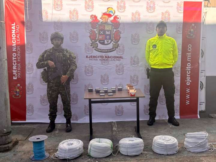 Incautan explosivos pertenecientes a Comuneros del Sur