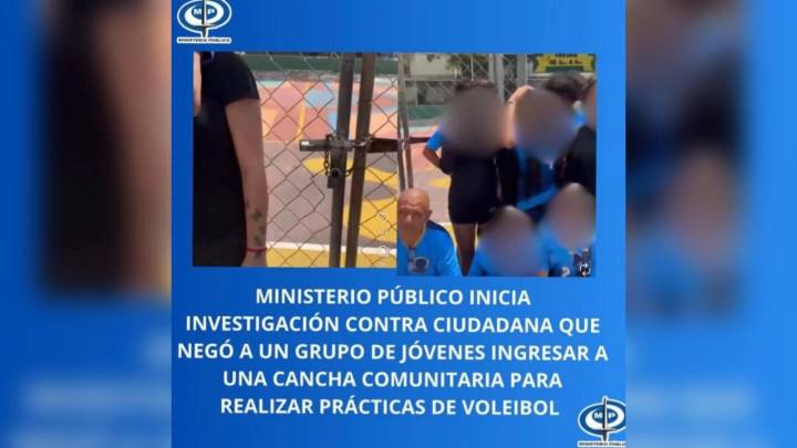 MP inicia investigación contra ciudadana que negó a un grupo de jóvenes ingresar a una cancha comunitaria para realizar prácticas de voleibol