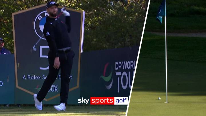 BMW PGA Championship: Jon Rahm almost makes hole-in-one with one