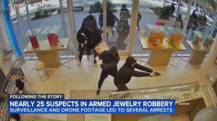WATCH: Pulse-Pounding Video Shows 25 Subjects Storm Store in $1M Jewelry Heist