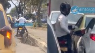 En videos quedaron registrados presuntos actos de robos de un sujeto en motocicleta en inmediaciones de la Terminal de Cali